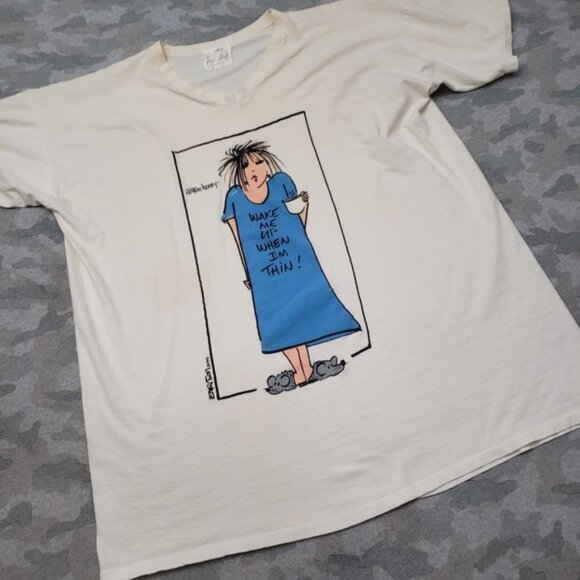 Vintage Listen Honey Top Womens One Size Made In USA Short Sleeve Single Stitch - Picture 2 of 13